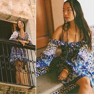 Spell Bohemian Retro 70 Gypsy Hippie Clairvoyant Mini Dress Size XL Witchy